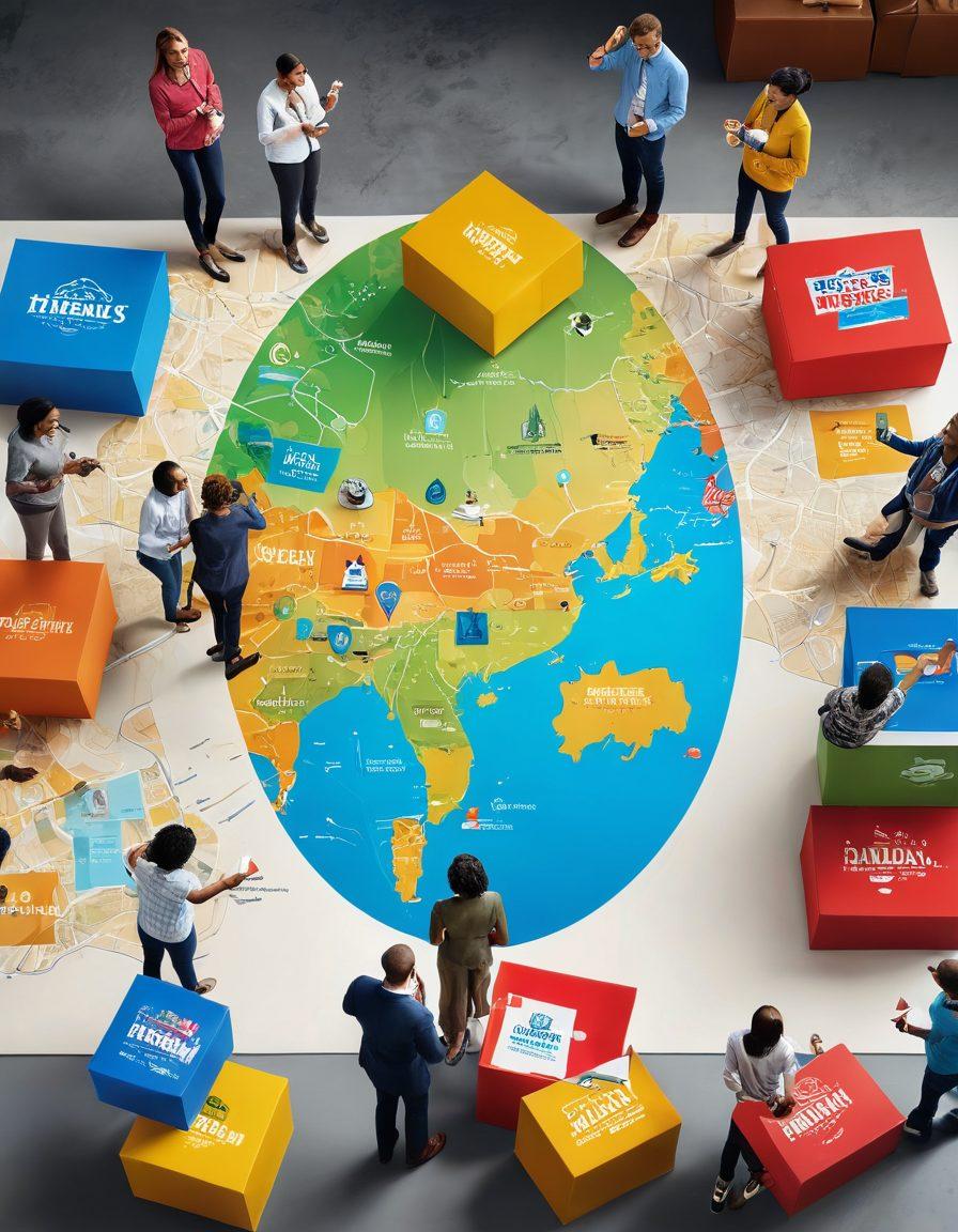 A dynamic scene depicting diverse people engaging in various membership advantages like exclusive events, discounts, and rewards. Incorporate symbols of loyalty such as badges, gift boxes, and a map highlighting exclusive locations. The atmosphere should feel uplifting and inviting, suggesting community and connection. Consider using vibrant colors and modern design elements to capture the essence of incentive programs. super-realistic. vibrant colors. 3D.